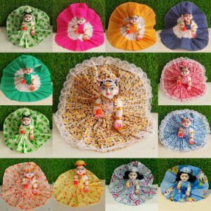 "Angelic Summer Cotton Poshak for Laddu Gopal ji  12+1 Random Design (Copy)