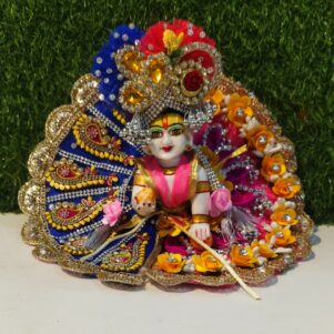 Amazing heaviest blue dress for laddu gopal ji