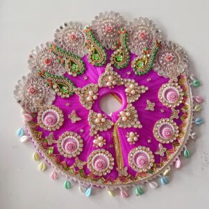 A Premium Laddu Gopal  Red jhalar Poshak for Janmashtami Festival