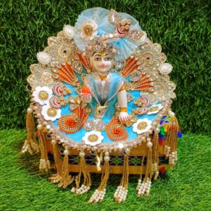 A Premium Laddu Gopal  Red jhalar Poshak for Janmashtami Festival