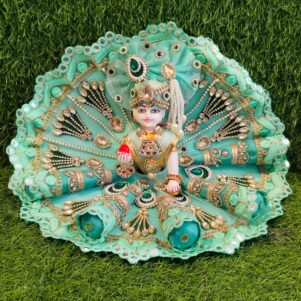 A Premium Laddu Gopal  Red jhalar Poshak for Janmashtami Festival.