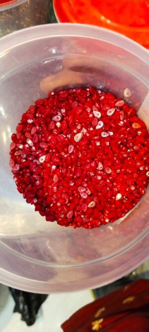 Drop Shape Kundan Beads (Red Color)